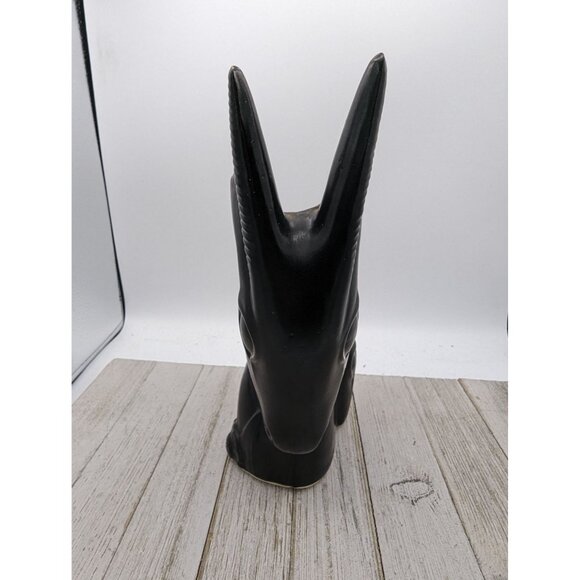 Vintage Shawnee Pottery Antelope Black Planter Vase Mother Baby #840 - Picture 4 of 11